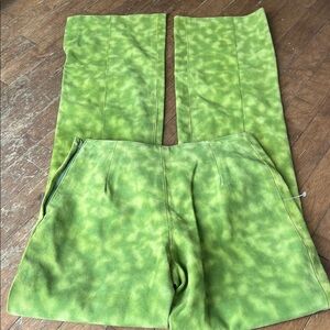 Green Leather Women's Pant
